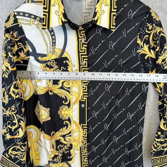 Xingchenkaiyi Blouse Womens Size M Multicolor Baroque Long Sleeve Button Up - Picture 5 of 13